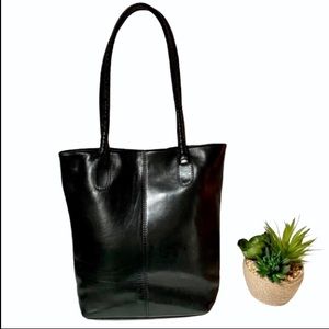 Hobo international black leather small tote black